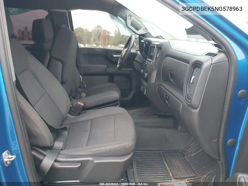 2022 CHEVROLET SILVERADO VIN 3GCPDBEK5NG578963 — фото 5