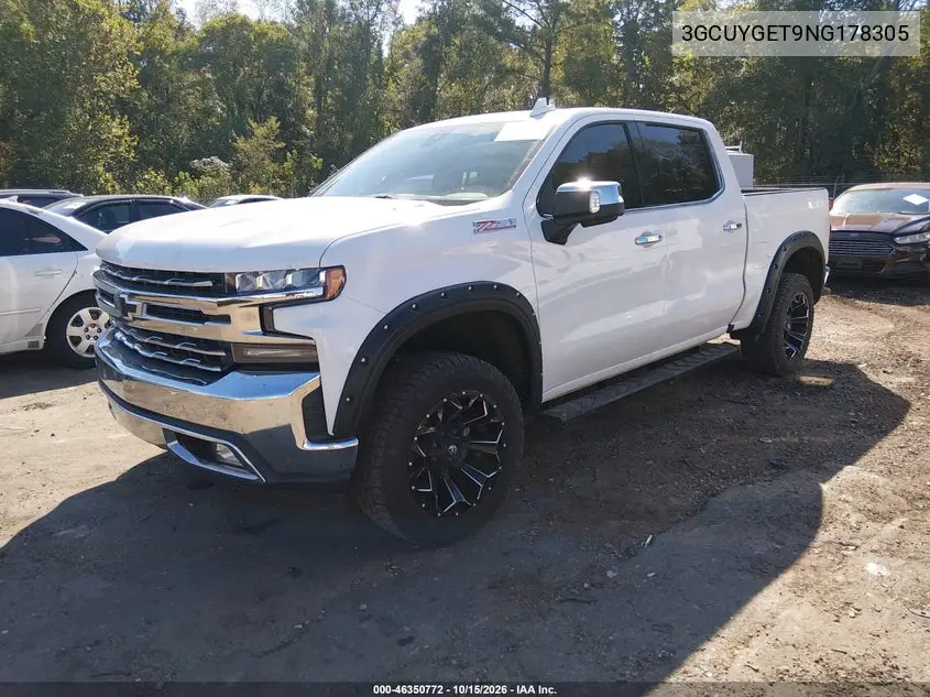 2022 CHEVROLET SILVERADO VIN 3GCUYGET9NG178305 — фото 2