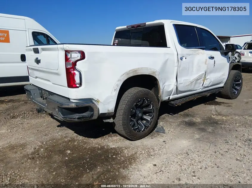 2022 CHEVROLET SILVERADO VIN 3GCUYGET9NG178305 — фото 4