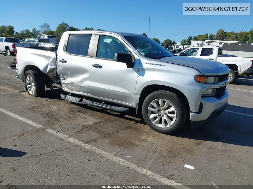 CHEVROLET SILVERADO 2022, VIN 3GCPWBEK4NG181707