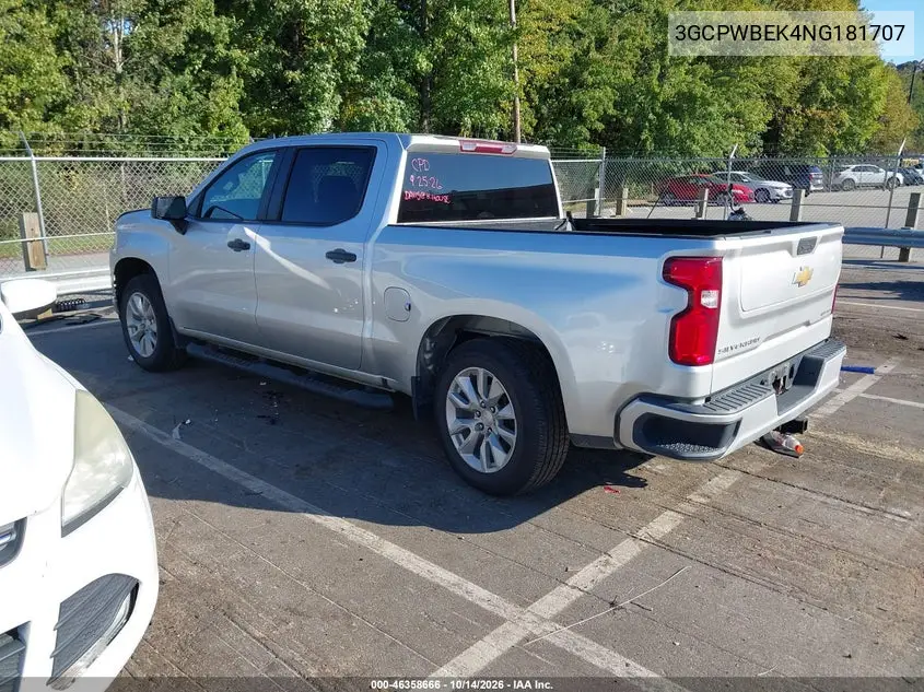 2022 CHEVROLET SILVERADO VIN 3GCPWBEK4NG181707 — фото 3