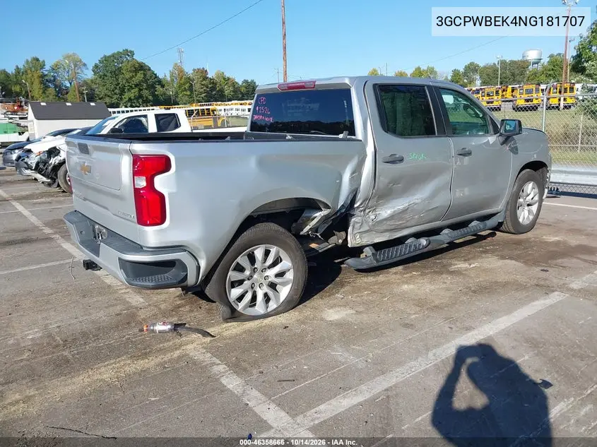 2022 CHEVROLET SILVERADO VIN 3GCPWBEK4NG181707 — фото 4
