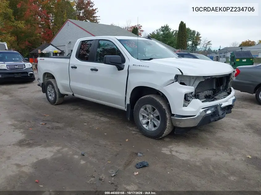 CHEVROLET SILVERADO 2023, VIN 1GCRDAEK0PZ234706