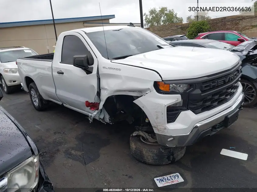 CHEVROLET SILVERADO 2024, VIN 3GCNAAED2RG366636