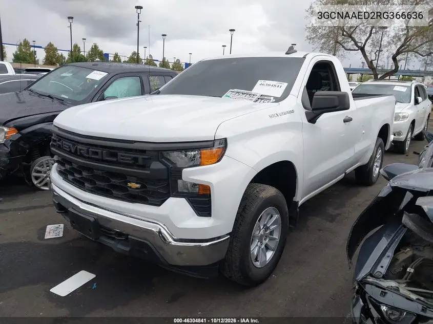 2024 CHEVROLET SILVERADO VIN 3GCNAAED2RG366636 — фото 2