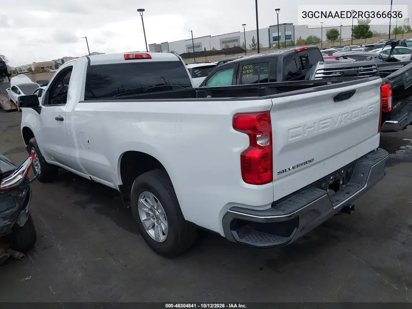 2024 CHEVROLET SILVERADO VIN 3GCNAAED2RG366636 — фото 3