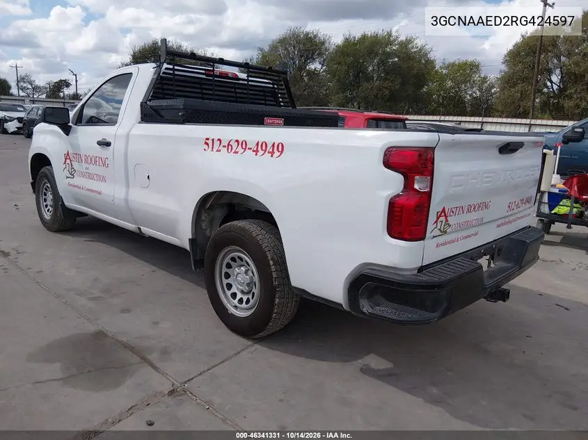 2024 CHEVROLET SILVERADO VIN 3GCNAAED2RG424597 — фото 3