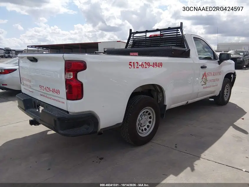 2024 CHEVROLET SILVERADO VIN 3GCNAAED2RG424597 — фото 4