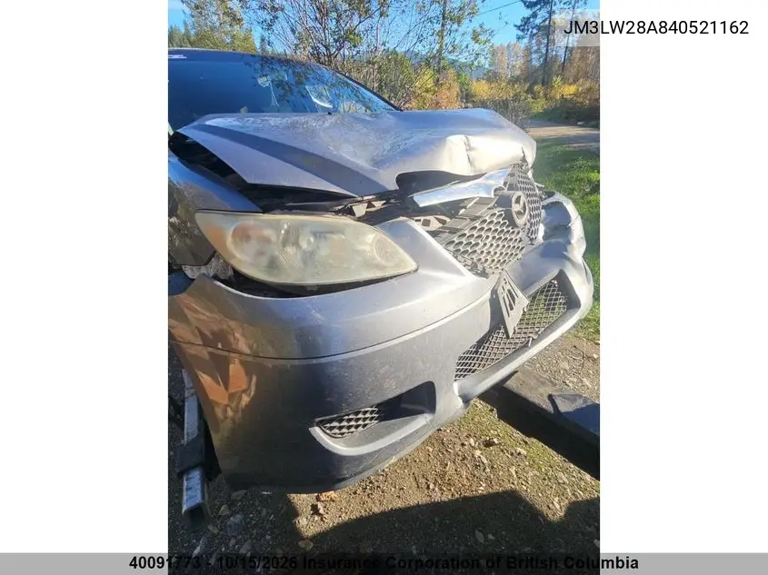 CHEVROLET SONIC 2004, VIN JM3LW28A840521162