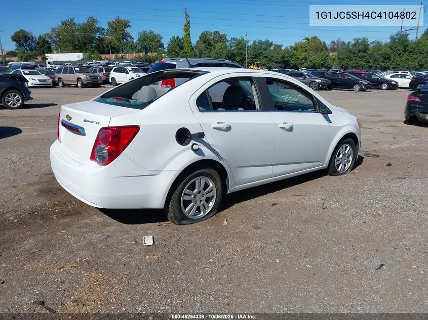 2012 CHEVROLET SONIC VIN 1G1JC5SH4C4104802 — фото 4