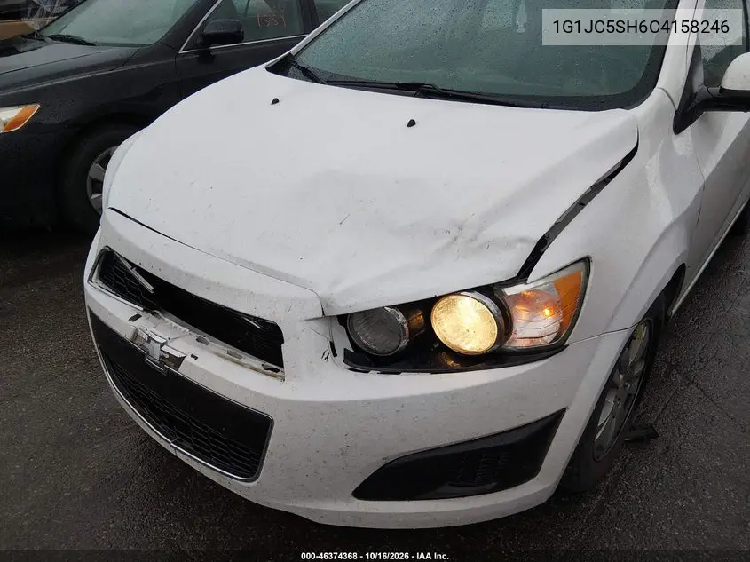 2012 CHEVROLET SONIC VIN 1G1JC5SH6C4158246 — фото 6