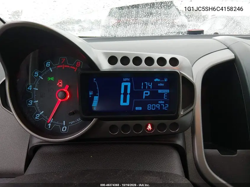 2012 CHEVROLET SONIC VIN 1G1JC5SH6C4158246 — фото 7