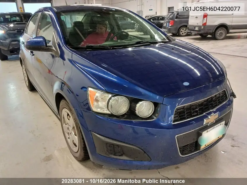 CHEVROLET SONIC 2013, VIN 1G1JC5EH6D4220077