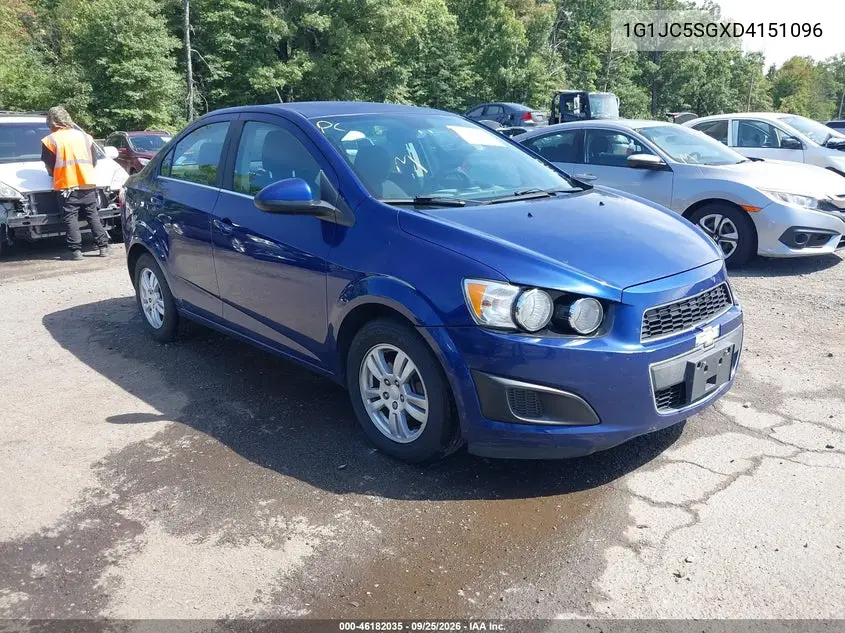 CHEVROLET SONIC 2013, VIN 1G1JC5SGXD4151096