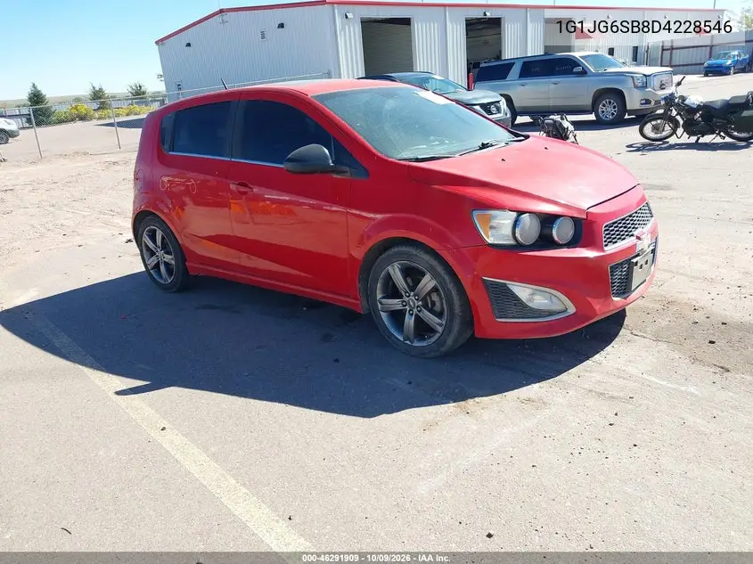 CHEVROLET SONIC 2013, VIN 1G1JG6SB8D4228546