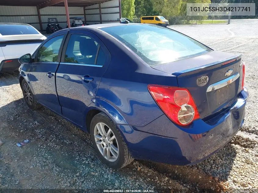 CHEVROLET SONIC 2013, VIN 1G1JC5SH3D4217741