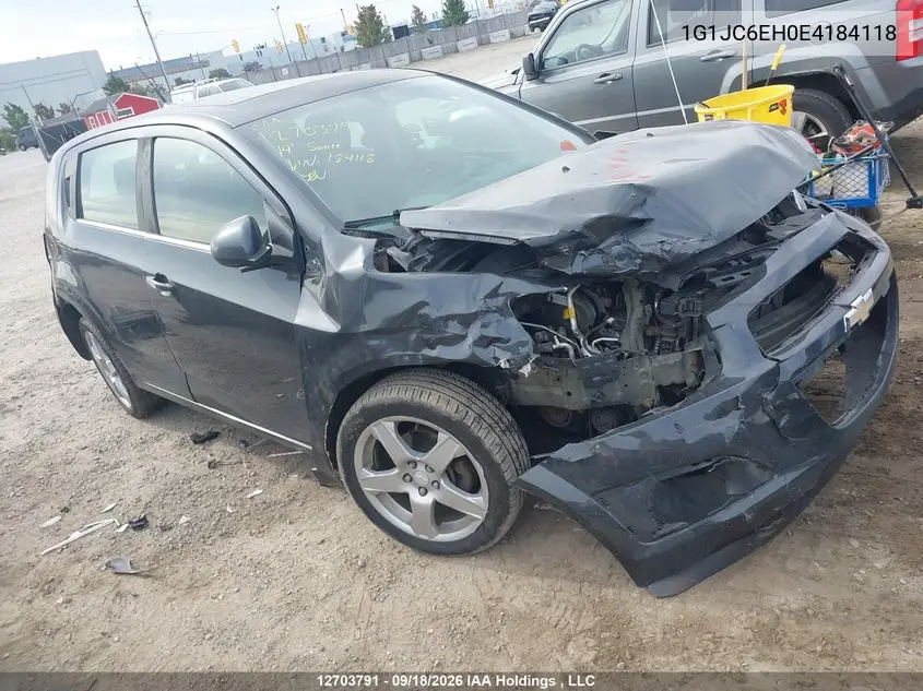 CHEVROLET SONIC 2014, VIN 1G1JC6EH0E4184118