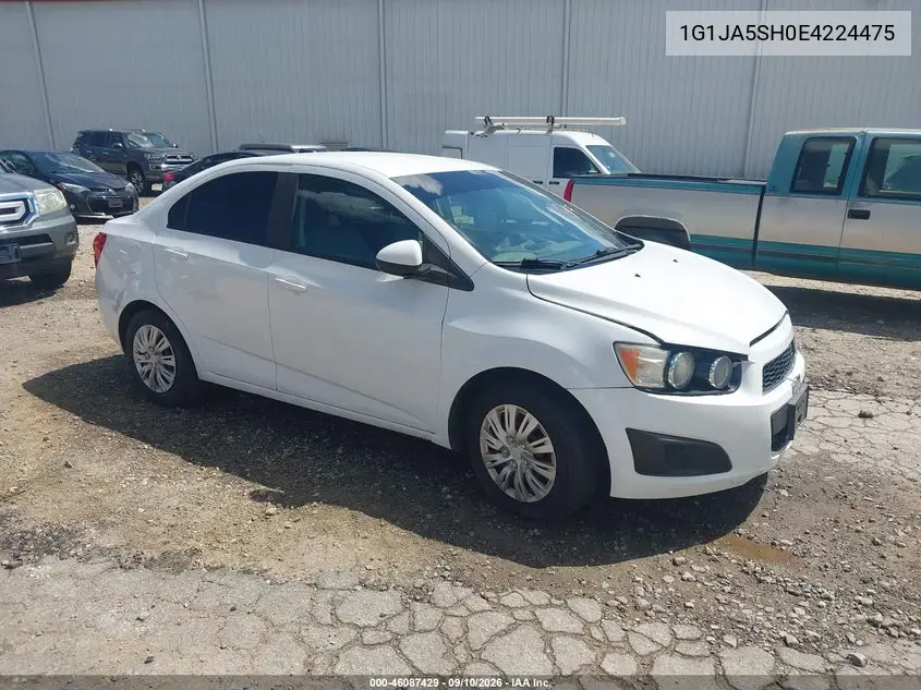 CHEVROLET SONIC 2014, VIN 1G1JA5SH0E4224475