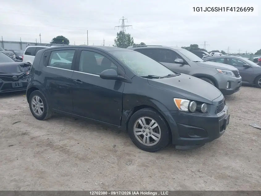 CHEVROLET SONIC 2015, VIN 1G1JC6SH1F4126699