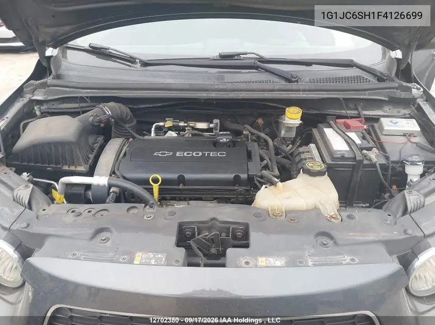 2015 CHEVROLET SONIC VIN 1G1JC6SH1F4126699 — фото 10