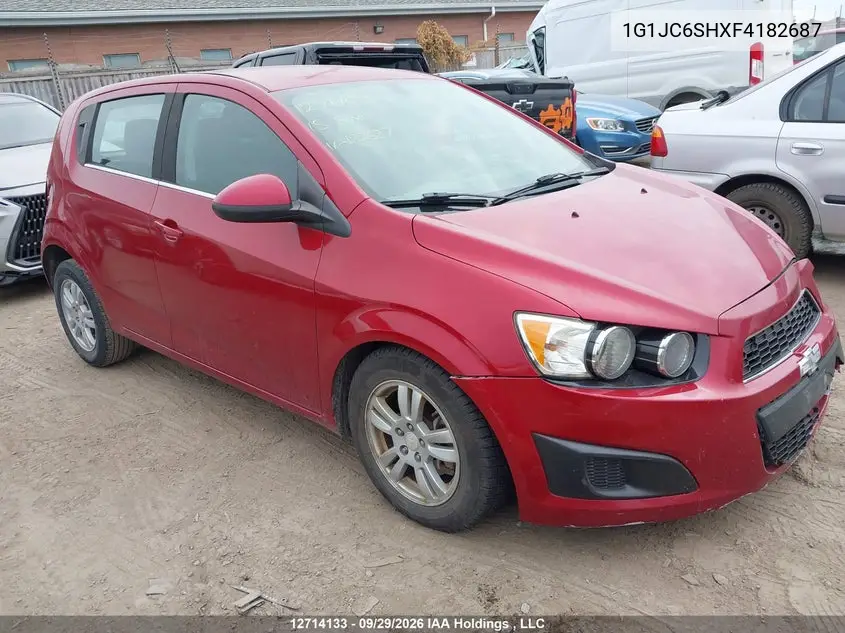 CHEVROLET SONIC 2015, VIN 1G1JC6SHXF4182687