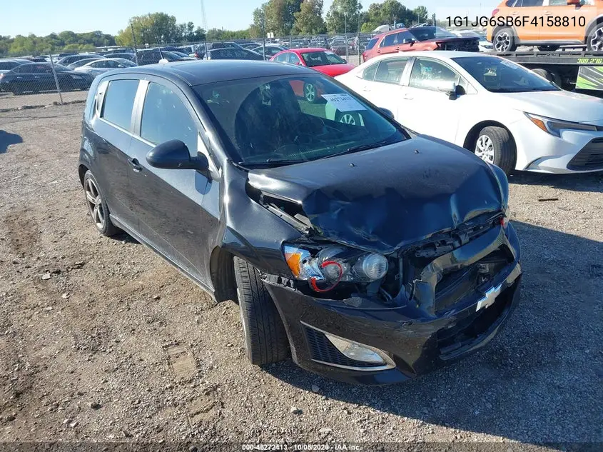 CHEVROLET SONIC 2015, VIN 1G1JG6SB6F4158810