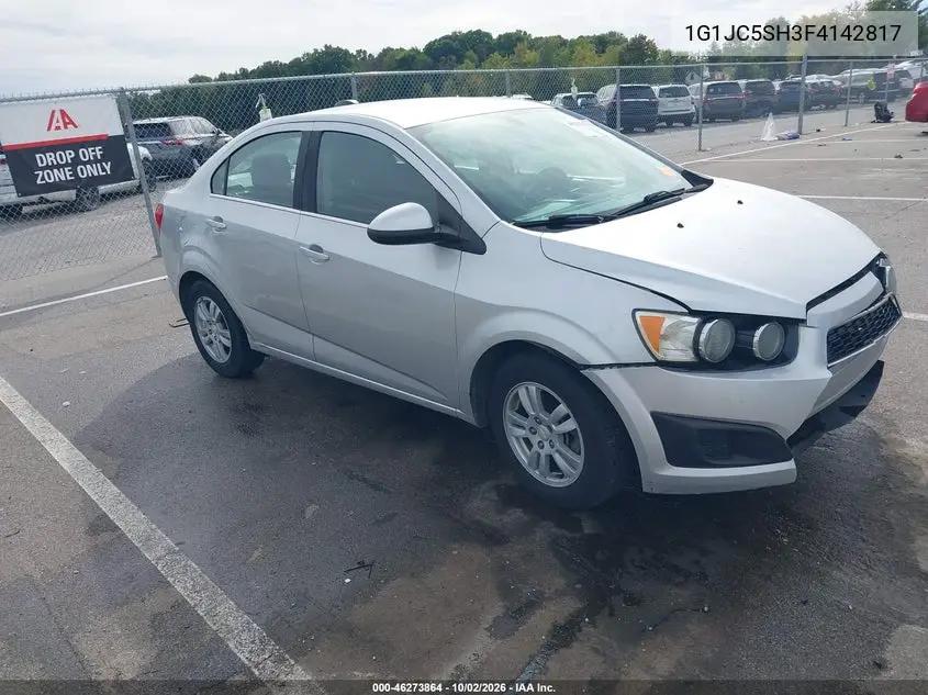 CHEVROLET SONIC 2015, VIN 1G1JC5SH3F4142817