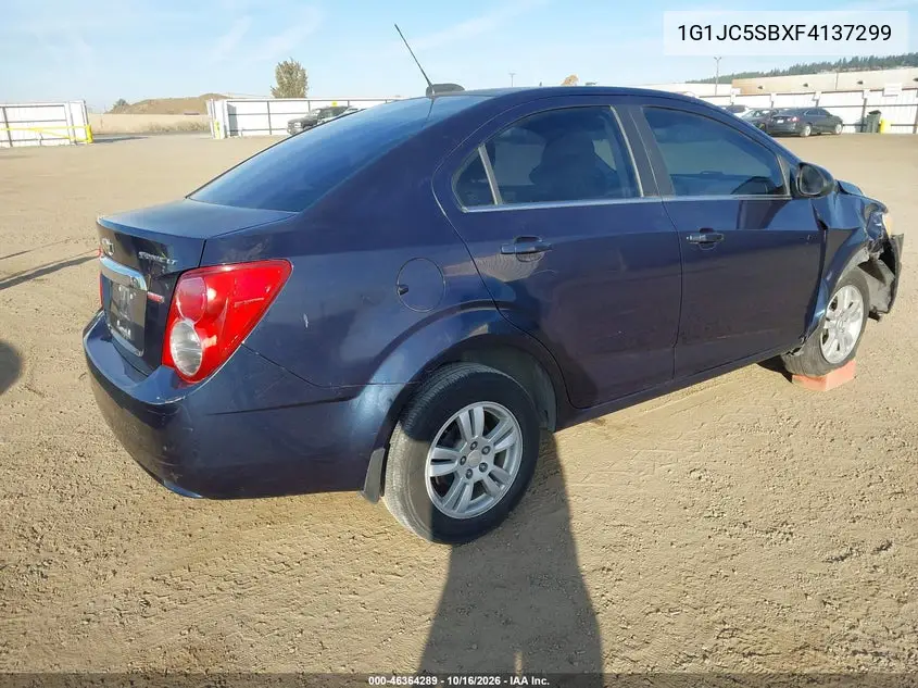 2015 CHEVROLET SONIC VIN 1G1JC5SBXF4137299 — фото 4