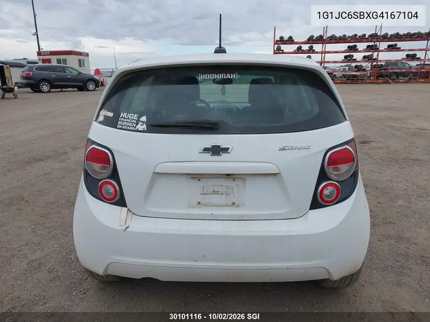2016 CHEVROLET SONIC VIN 1G1JC6SBXG4167104 — фото 17