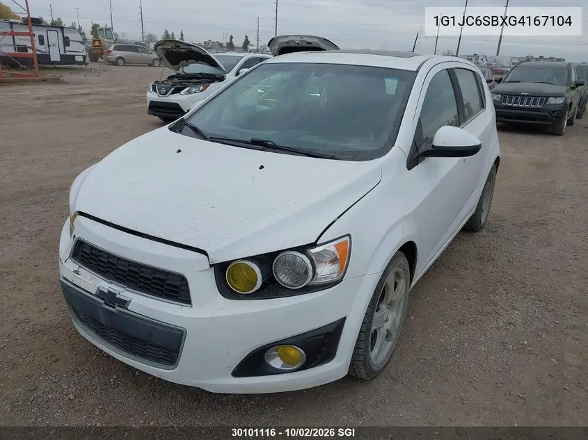 2016 CHEVROLET SONIC VIN 1G1JC6SBXG4167104 — фото 2