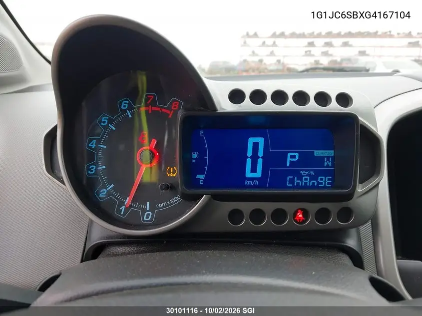 2016 CHEVROLET SONIC VIN 1G1JC6SBXG4167104 — фото 7
