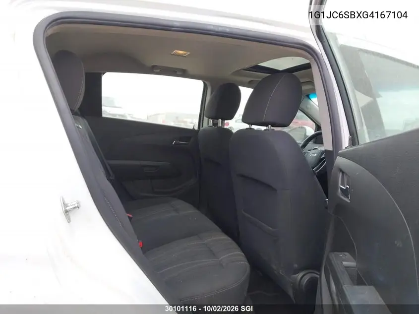 2016 CHEVROLET SONIC VIN 1G1JC6SBXG4167104 — фото 8