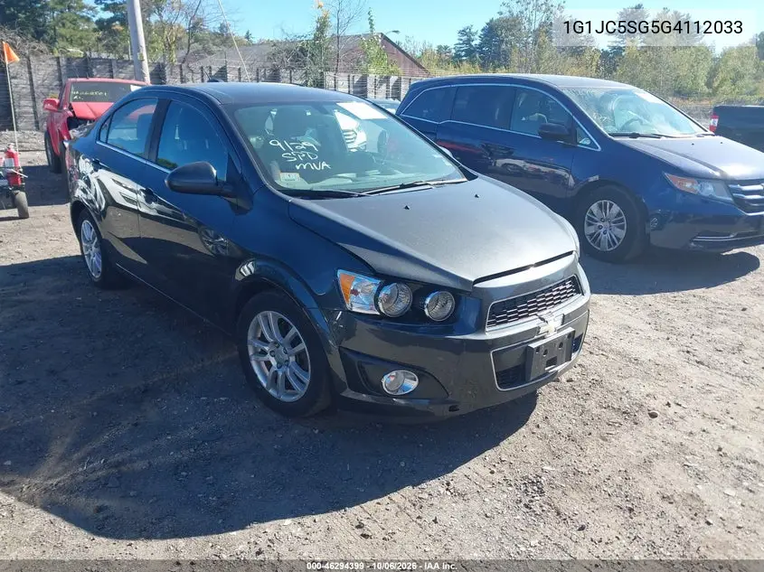 CHEVROLET SONIC 2016, VIN 1G1JC5SG5G4112033