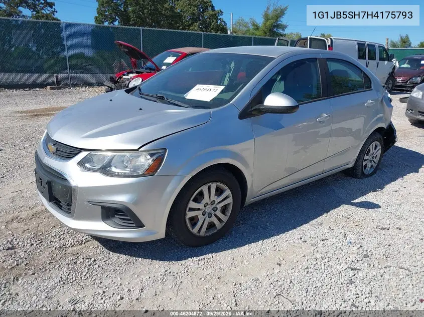 2017 CHEVROLET SONIC VIN 1G1JB5SH7H4175793 — фото 2