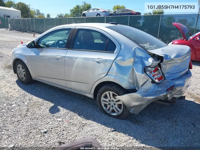 2017 CHEVROLET SONIC VIN 1G1JB5SH7H4175793 — фото 3