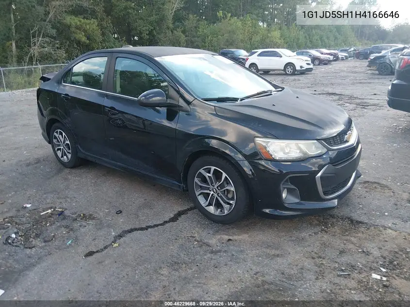 CHEVROLET SONIC 2017, VIN 1G1JD5SH1H4166646