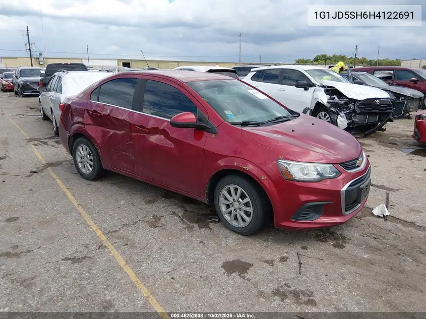CHEVROLET SONIC 2017, VIN 1G1JD5SH6H4122691