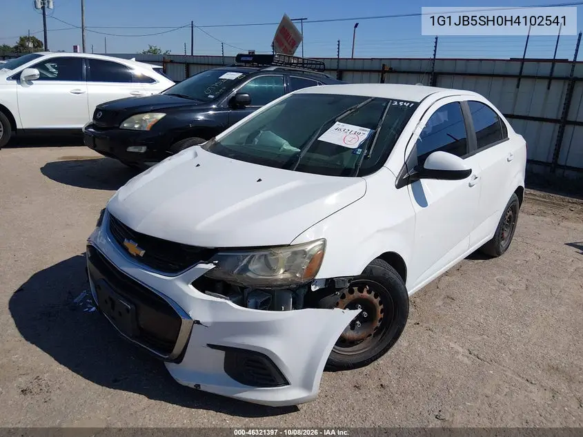 2017 CHEVROLET SONIC VIN 1G1JB5SH0H4102541 — фото 2