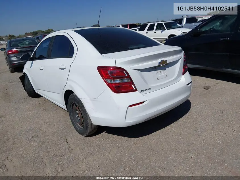 2017 CHEVROLET SONIC VIN 1G1JB5SH0H4102541 — фото 3