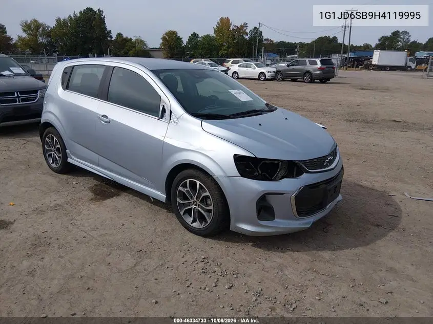 CHEVROLET SONIC 2017, VIN 1G1JD6SB9H4119995