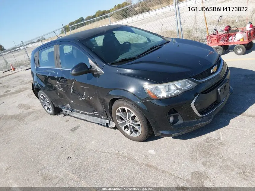 CHEVROLET SONIC 2017, VIN 1G1JD6SB6H4173822
