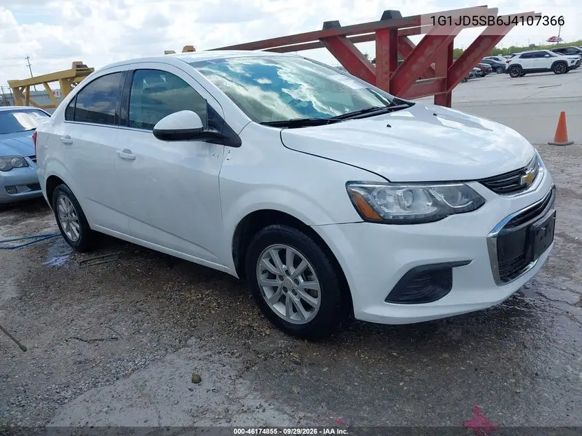 CHEVROLET SONIC 2018, VIN 1G1JD5SB6J4107366