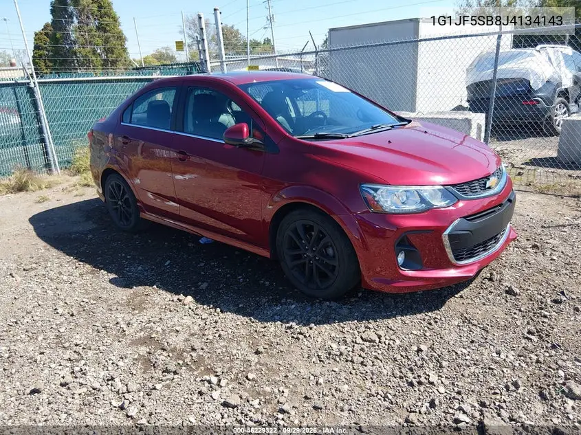 CHEVROLET SONIC 2018, VIN 1G1JF5SB8J4134143