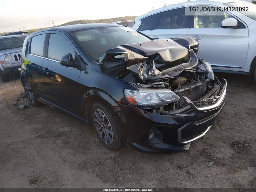CHEVROLET SONIC 2018, VIN 1G1JD6SH9J4128092
