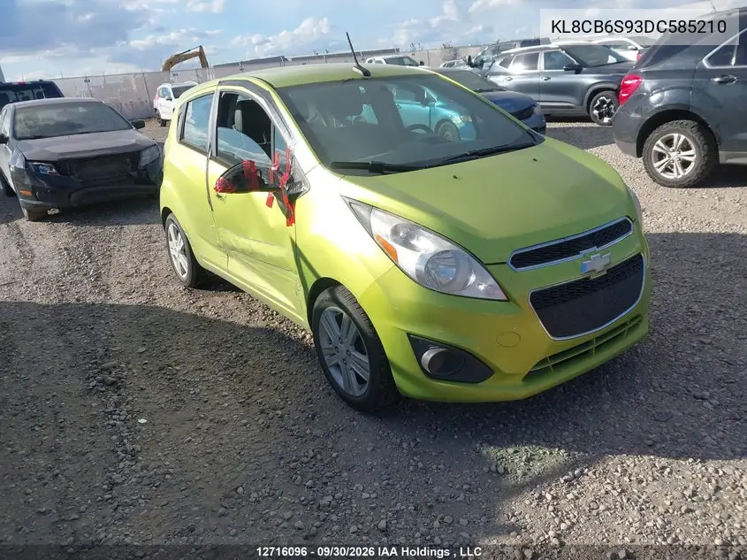 CHEVROLET SPARK 2013, VIN KL8CB6S93DC585210