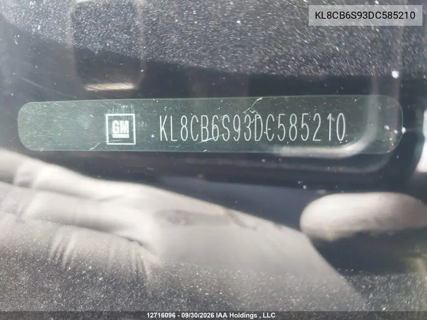2013 CHEVROLET SPARK VIN KL8CB6S93DC585210 — фото 19