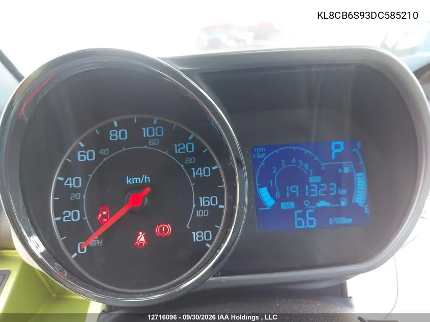 2013 CHEVROLET SPARK VIN KL8CB6S93DC585210 — фото 7