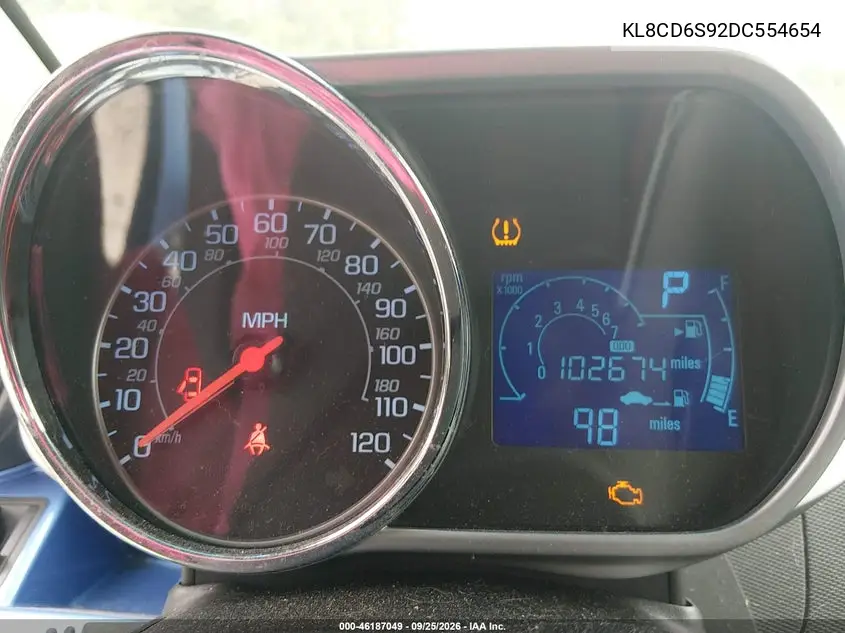2013 CHEVROLET SPARK VIN KL8CD6S92DC554654 — фото 7