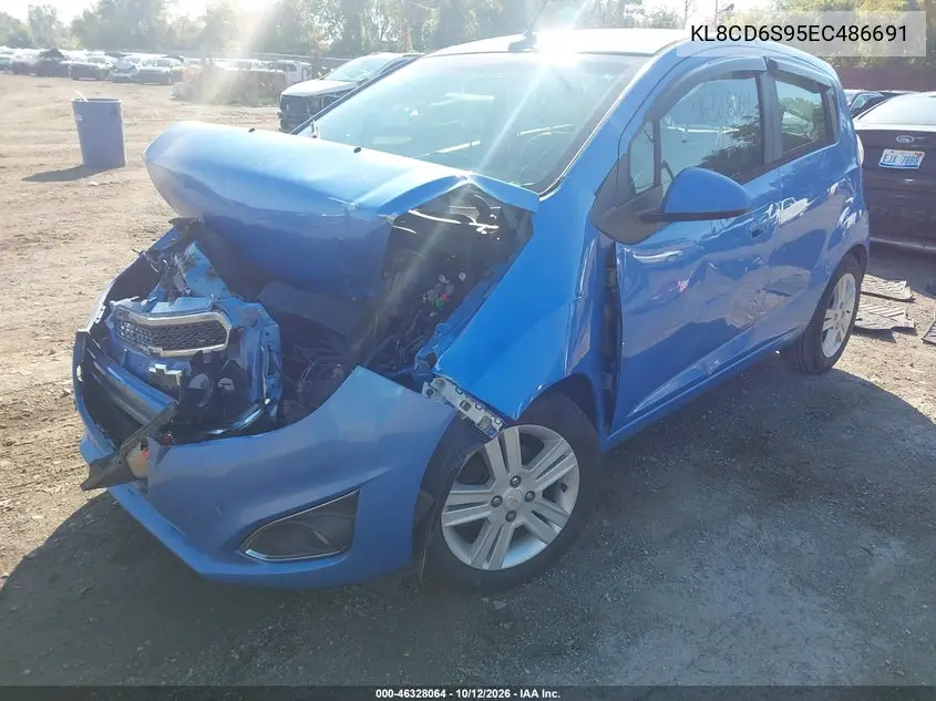 2014 CHEVROLET SPARK VIN KL8CD6S95EC486691 — фото 2