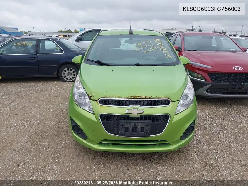 2015 CHEVROLET SPARK VIN KL8CD6S93FC756003 — фото 11